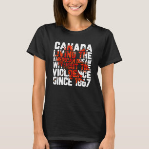 暴力のないアメリカの夢を生きるカナダ Tシャツ
