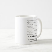 暴力は答えだ 面白いマグカップ ジョーク コーヒーマグカップ (正面右)