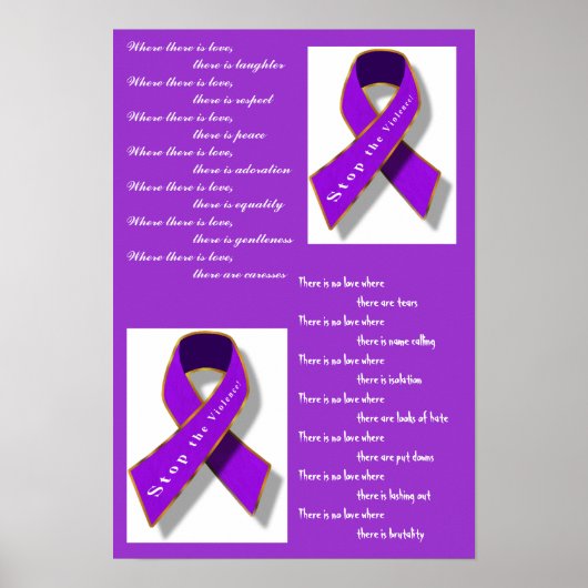 暴力ストップの ポスター (正面)