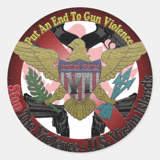 暴力ストップの ラウンドシール (正面)