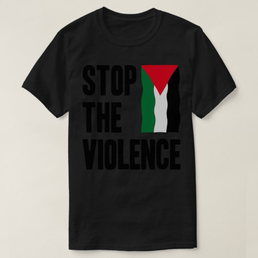 暴力ストップの Tシャツ (デザイン正面)