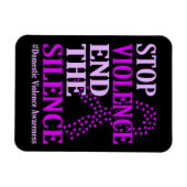 暴力ストップは家庭内暴力認識度 マグネット (横)