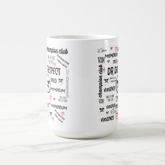 暴力スピードのモメンタムを無視 コーヒーマグカップ (中央)