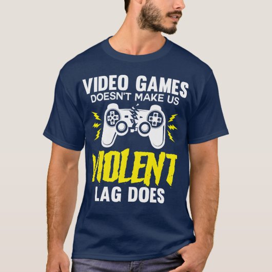 暴力的なビデオゲームの家族の少年 Tシャツ (正面)