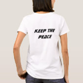 暴力行為Tシャツに抗議 Tシャツ (裏面)