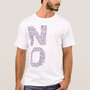 暴力、乱用、薬剤、アルコール、及び恐れを拒否して下さい Tシャツ