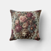 🌺暴動から開花 – ゴシック様式のバロックフローラ クッション (裏面)