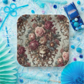 🌺暴動から開花 – ゴシック様式のバロックフローラ ペーパープレート (パーティー)