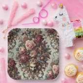 🌺暴動から開花 – ゴシック様式のバロックフローラ ペーパープレート (パーティー)