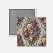 🌺暴動から開花 – ゴシック様式のバロックフローラ マグネット (正面/裏面)