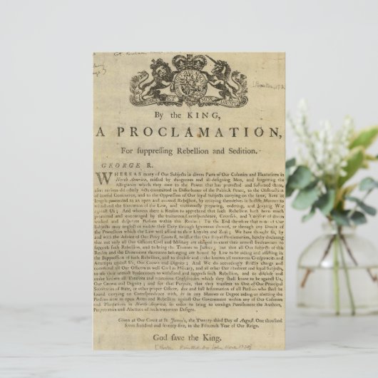 暴動を抑制するための王による布告 便箋 (スタンド正面)