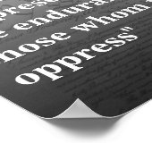 暴君の限界に関するフレドリック・ダグラス引用文 ポスター (角)