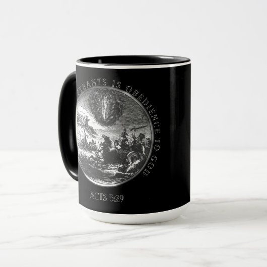 暴君への反逆は神のコンボ・マグへの服従である マグカップ (正面左)