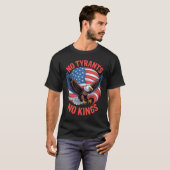 暴君も王様も要らない イーグル アメリカ国旗 自由 Tシャツ (正面フル)