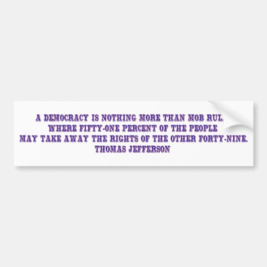 暴徒ルール バンパーステッカー (正面)