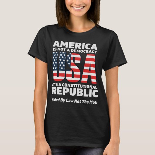 暴徒Uではなく法によって支配された立憲共和国 Tシャツ (正面)