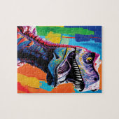 暴政絵画族レックスのポートレート | T-レックス ジグソーパズル (横)