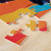 暴政絵画族レックスのポートレート | T-レックス ジグソーパズル (側面)