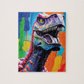 暴政絵画族レックスのポートレート | T-レックス ジグソーパズル (縦)
