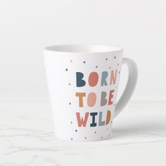 暴生まれれる カフェラテマグ (右アングル)