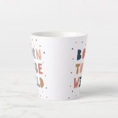 暴生まれれる カフェラテマグ (正面)