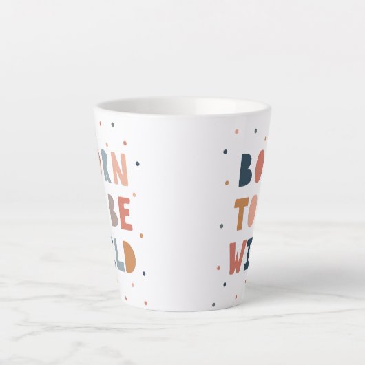 暴生まれれる カフェラテマグ (正面)