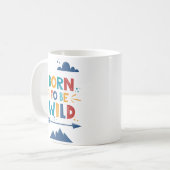 暴生まれれる コーヒーマグカップ (正面左)