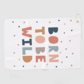 暴生まれれる ゴルフタオル (横)