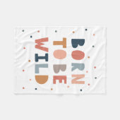 暴生まれれる フリースブランケット (正面(横))