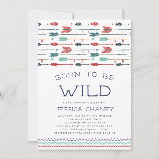 暴生まれれる | ベビーシャワー招待状 招待状 (正面)