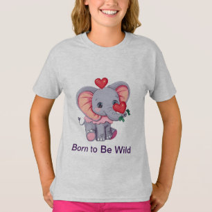 暴生まれれる 子よくはしゃぐ供の象Tシャツ Tシャツ