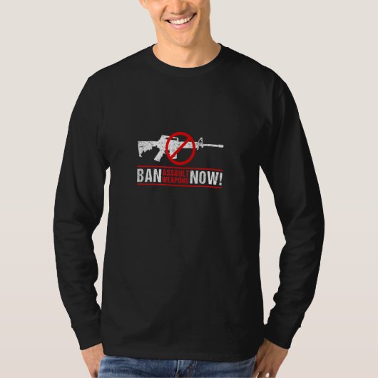 暴行兵器を今すぐ禁止する Tシャツ (正面)