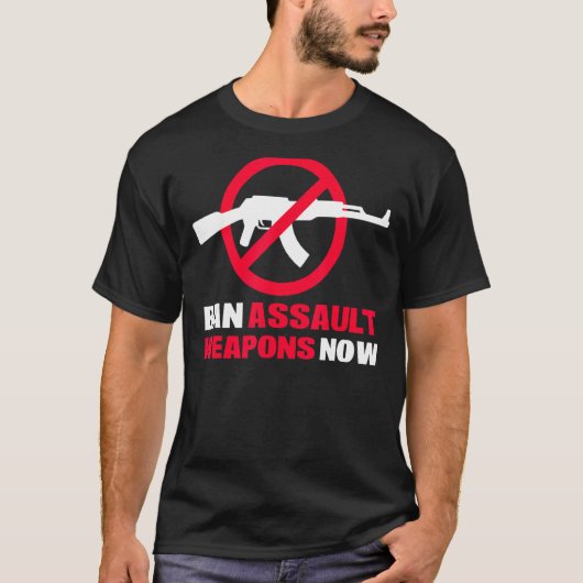 暴行兵器を今すぐ禁止する Tシャツ (正面)