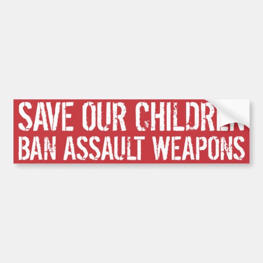 暴行兵器を禁止する バンパーステッカー (正面)