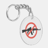 暴行銃を禁止する キーホルダー (正面左)