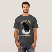 暴走ネコ母さん 猫好きのためのレトロデザイン Tシャツ (正面フル)