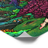 "暴走プリンセス"フェアリー・ドラゴンファンタジー・フォレスト・アート ポスター (角)