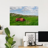 暴走族の放置された農業用の重いローラー ポスター (ホームオフィス)