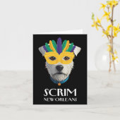 暴走犬ニューオーリンズマルディおもしろいグラをスクリム カード (黄色い花)
