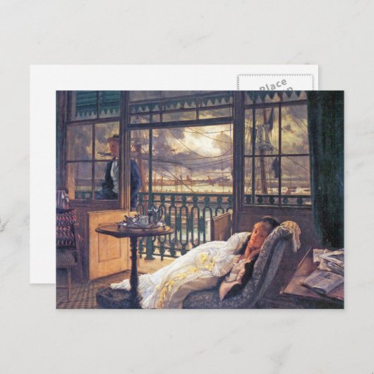 暴風雨がジェイムズ・ティスソによって流れ込む ポストカード (正面/裏面)