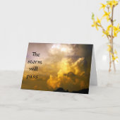 暴風雨が見舞いに出る カード (黄色い花)