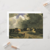 暴風雨のウマ科の馬 カード (正面/裏面インサイチュ)