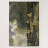 暴風雨のウマ科の馬 ジグソーパズル (縦)