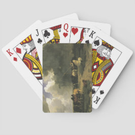 暴風雨のウマ科の馬 トランプ