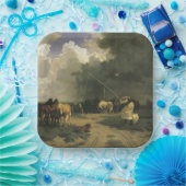 暴風雨のウマ科の馬 ペーパープレート (パーティー)