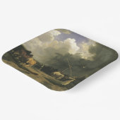 暴風雨のウマ科の馬 ペーパープレート (傾斜あり)