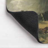 暴風雨のウマ科の馬 マウスパッド (コーナー)