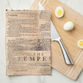 暴風雨のシェークスピア戯曲の台所タオル キッチンタオル (四つ折り)