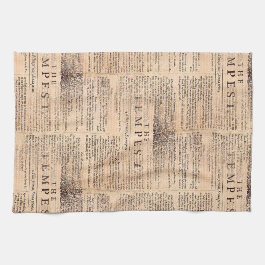 暴風雨のシェークスピア戯曲の台所タオル キッチンタオル (横)