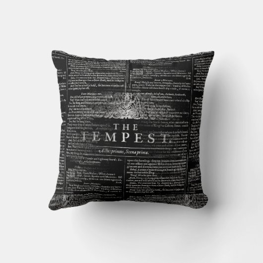 暴風雨のシェークスピア戯曲の枕 クッション (裏面)